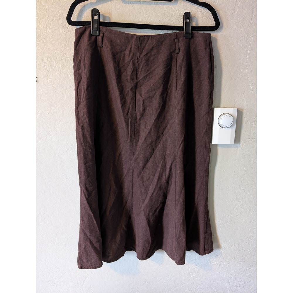 Womens Chocolate Brown Fit n Flare Romantic Western Skirt size 12